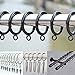 Saim Black 1-Inch Inner Diameter Metal Curtain Eyelet Rings 40 Pcs