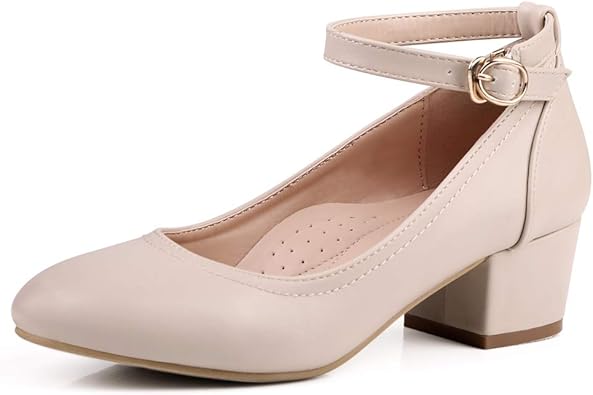 Amazon Com Robasiom Low Heel Chunky Heels Dress Shoes For Women