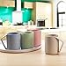 Superelead 4PCS Multicolor Wheat Straw Biodegradable 13.5Ooz Unbreakable Drink Cup Tumblers for Water, Coffee, Tea, Milk, Juice