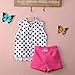 Western Toddler Girls Denim Outfits Cow Print Shirt Sleeveless Ruffle Button Top Bowknot Shorts Wide Leg Jeans Shorts(C-Pink,3-4 Years)