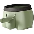 Cerahome Men's Underwear Separated Pouch Modal Boxer Briefs Elephant Nose Turnks Tagless Boxers