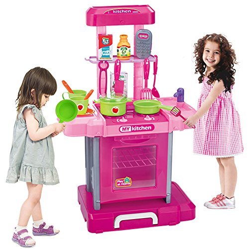 BFOEL Simulation Kitchen Appliance Oven Cooking Playset Custome DIY Toy / Lights And Sound For Little Chief,Kids and Toddlers