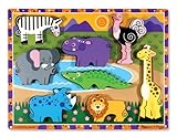 Melissa & Doug Deluxe Wooden Safari Chunky Puzzle