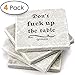 Marble Coasters for Drinks - Funny Housewarming Gifts Wedding Gift Or for Your Kitchen, Living Room & Coffee Table | Marble Home Decor Coaster Set