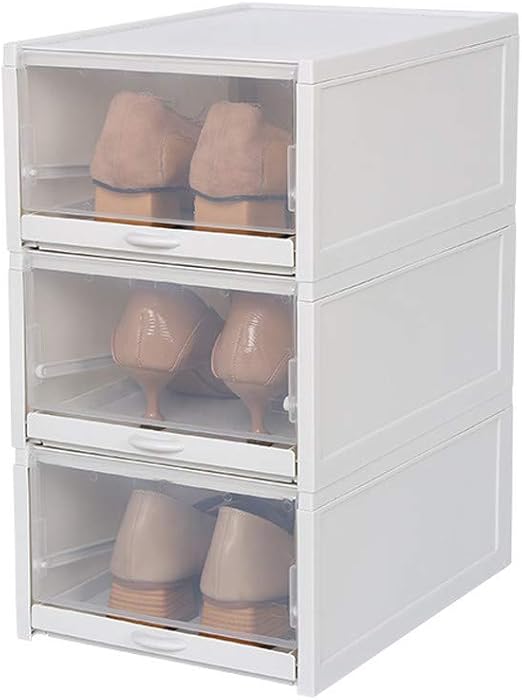 Amazon Com Shoes Drawer Storage Shoe Box Superus 3pcs Push Drawer