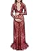 Saslax Women's Off Shoulder Ruffle Sleeve Lace Maternity Gown Maxi Photography Dress