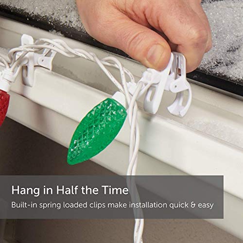 NOMA C9 LED Quick Clip Christmas Lights Builtin ClipOn String