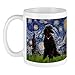 CafePress Starry Night Black Poodle Mug 11 oz (325 ml) Ceramic Coffee Mug