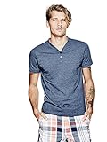 GUESS Men's Brynton Heather Henley Tee