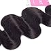 ISEE 8A Brazilian Virgin Body Wave Human Hair 3 Bundles 100% Unprocessed Human Weave Hair Extensions for Black Women, Natural Black 10