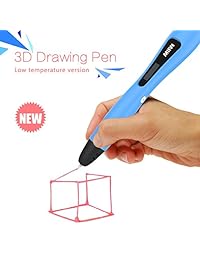 Bolígrafo 3D, MIIW 3D con filamento PCL no tóxico 3D con pantalla OLED, regalo creativo para niños, adultos, manualidades, color rosa y azul, 1.75