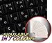 KOREAN KEYBOARD STICKERS WITH WHITE LETTERING ON TRANSPARENT BACKGROUND