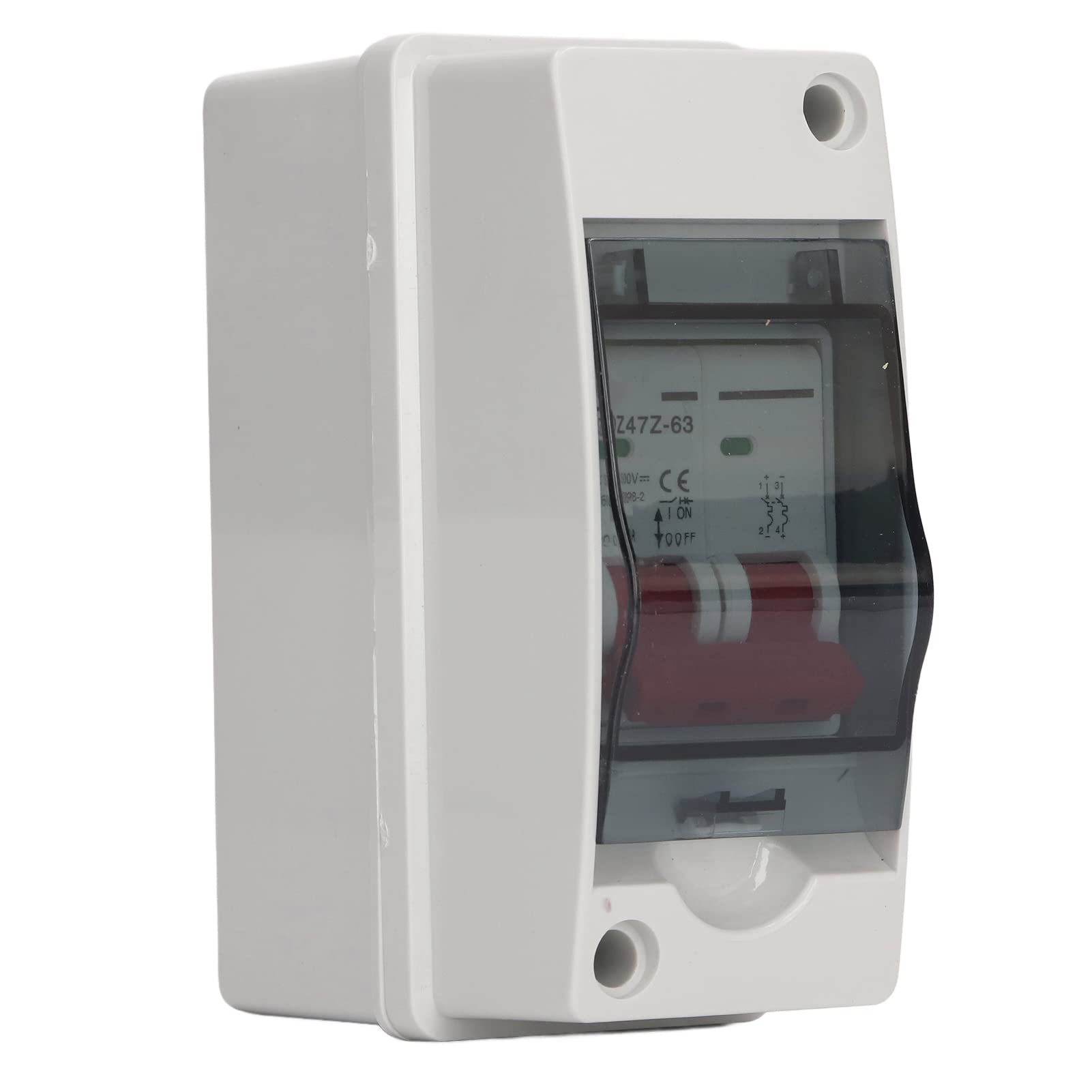 Solar Disconnect Switch, Solar PV DC Isolator Switch Photovoltaic DC Isolation Switch IP65 Waterproof Housing DC500V Miniature Circuit Breaker Box (32A)