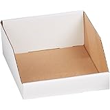 Aviditi BINMT1012 Corrugated Open Top Bin Box, 12" Length x 10" Width x 4-1/2" Height, Oyster White (Case of 25)