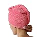 Huluwa Hair Drying Towel, Dry Hair Cap, Fast Drying Hair Towel Wrap Turban, Pink