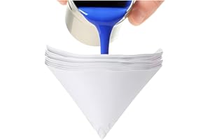 TNAIYH 50PCS Car Paint Strainers, 100 Micron Paper Cone Mixing Cup Funnel Filters with Fine Nylon Mesh, Disposable Paint Strainers for Automotive Spray Gun, Universal for Most Vehicles