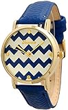 Women's Geneva Chevron Style Leather Watch