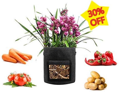 konln 3 Pack Grow Bags 10 Gallons Fabric Garden Planting Container for tomatos potatos Vegetables