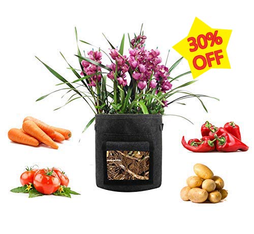 konln 3 Pack Grow Bags 10 Gallons Fabric Garden Planting Container for tomatos potatos vegetables