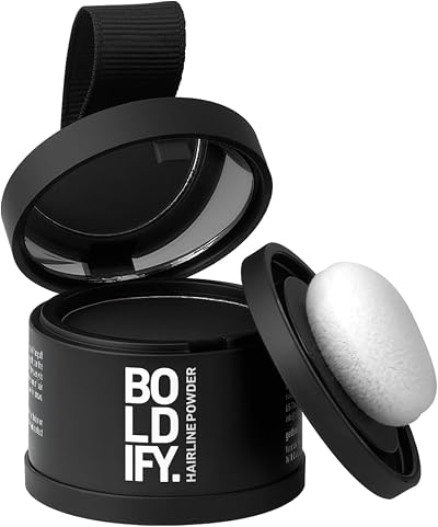 Boldify Hairline Powder - Root Touch Up Black - 24-Hour Stain-Proof