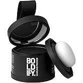 Boldify Hairline Powder, Root Touch Up Hair Color Black 4g | Instantly Fills Thinning Hair &amp; Sparse Hairlines - Root Cover Up for Gray Hair - Water-Resistant, Sweat-Proof 24-Hour Wear