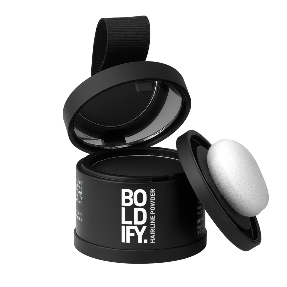 BOLDIFY Hairline Powder - Root Touch Up Hair Color for Gray Coverage - Bald Spot Concealing Hair Powder for Women and Men - 24-Hour Stain-Proof - Black — image 1