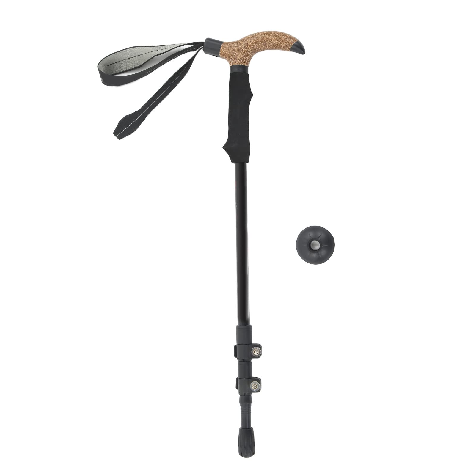 Trekking Poles, Nordic Walking Pole, Collapsible Walking Poles, Anti-Shock Telescopic Walking Stick, Men Women Hiking Sticks for Senior Backpacking Trekking Hiking (Obsidian)