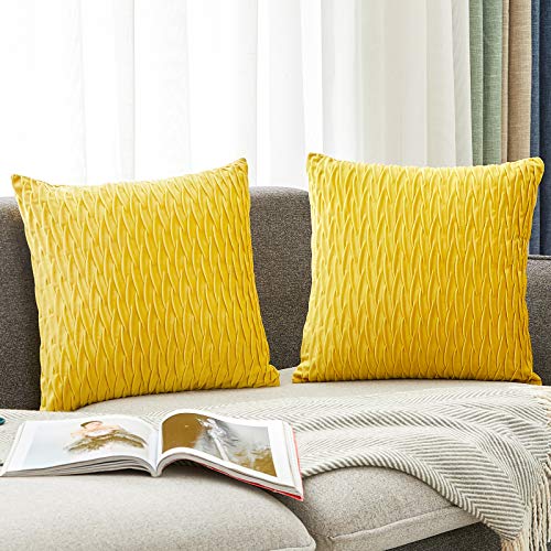burnt yellow throw pillows