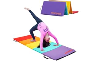 Antsy Pants Tumbling Mat – Gymnastics Mat, Easy to Clean, Sturdy, Foldable Tumbling Mat for Kids, Padded, Portable, Carrying Handle, Gymnastics Equipment for Activity Play