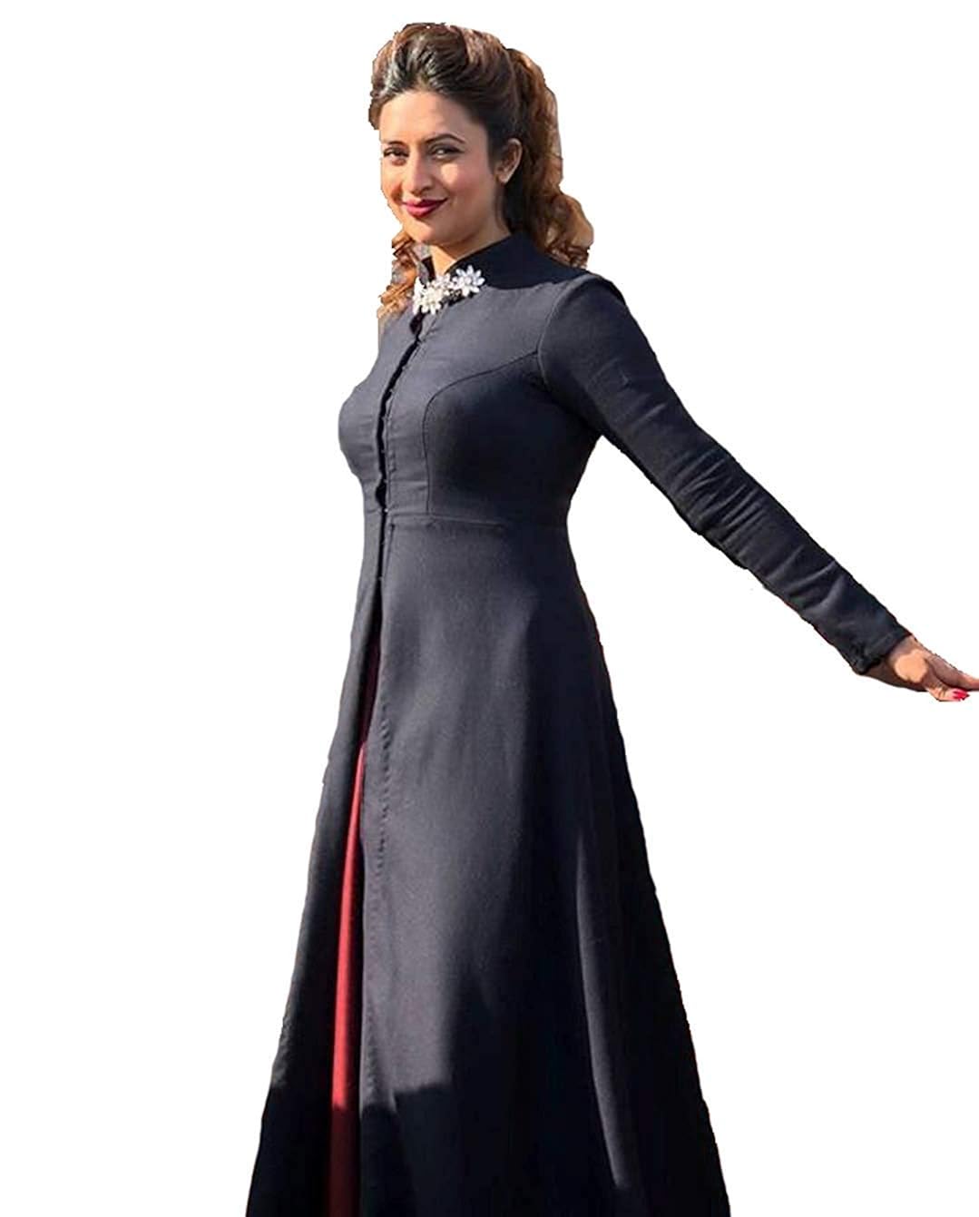 nirali fashion women's silk semi-stitched indo-western gown (multicolour, free size)