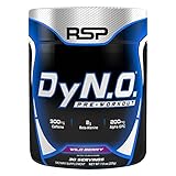 RSP Nutrition DyNO - Pre-Workout with Beta Alanine, Arginine and Alpha GPC for Energy, Power, Pump, Focus, All-Natural Colors & Flavors, Wild Berry, 30 Servings