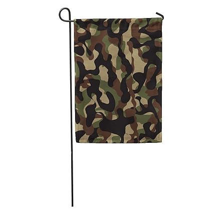 Amazon Com Semtomn Garden Flag Beige Camouflage Pattern Military