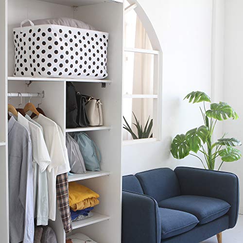 Sea Team Collapsible Extra Large Canvas Fabric Storage Basket with