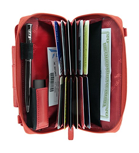 Women's Wallet RFID Cell Phone Purse Leather Crossbody with Accordion  Pebbled by WalletBe