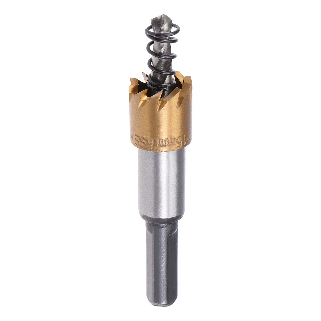 Sourcingmap 15mm HSS Drill Bit Hole Saw Stainless High Speed Steel Metal Alloy