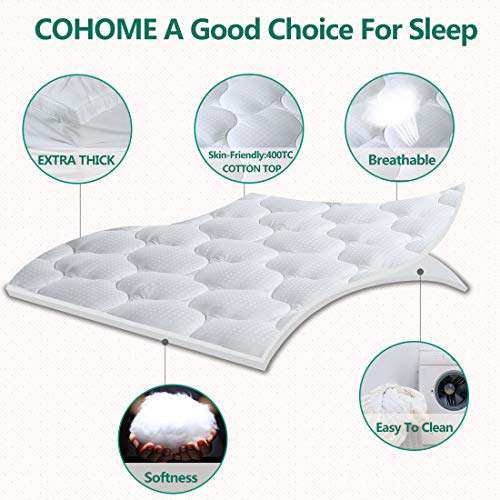 COHOME Mattress Topper King 1300 GSM Extra Thick Cooling Mattress Pad