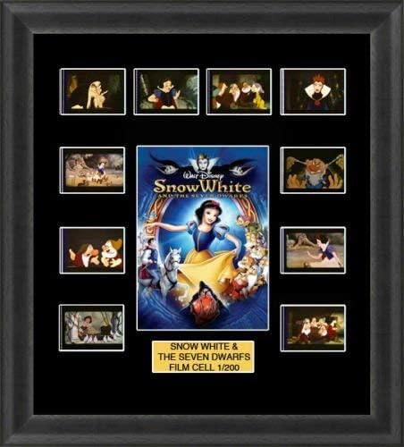 Disney Snow White & The Seven Dwarfs 1937 Film Cells Back Light Backlit Limited Edition - Genuine 35mm Framed Memorabilia - 5 Volt USB Powered Led