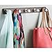 iDesign Formbu Bamboo Wall Mount 5-Peg Coat Rack for Hanging Jackets, Leashes, Purses, Hats, Scarves, Bags in Mudroom, Kitchen, Office, 18