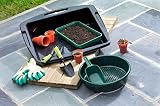ACCURATE Large Plastic Round Garden Sieve Riddle Riddler Soil Sifter Mesh GREEN view 2