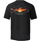Palmyth Men's Fishing Shirt Short Sleeve Sun Protection UV UPF 50+ SPF T-Shirt