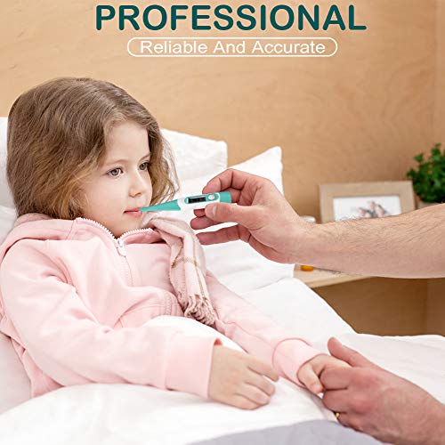 JUNING Digital Medical Thermometer - Oral, Rectal and Axillary Thermometer Temperature Fast Reading Easy and Accurate Oral Thermometer for Baby, Children and Adults with Fever Indicator - Thumbnail 3