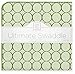 SwaddleDesigns Large Receiving Blanket, Ultimate Swaddle for Baby Boys, Girls, Softest US Cotton Flannel, Best Shower Gift, Made in USA, Pure Green Jewel Tone Mod Circles (Mom's Choice Award Winner)