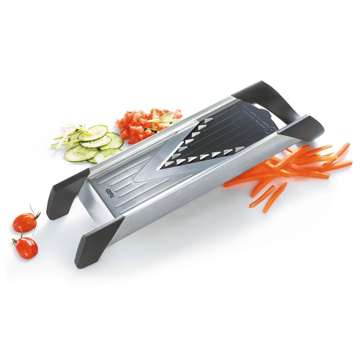 Gefu Cutter, Stainless Steel, Silber Edelstahl Schwarz, 55700