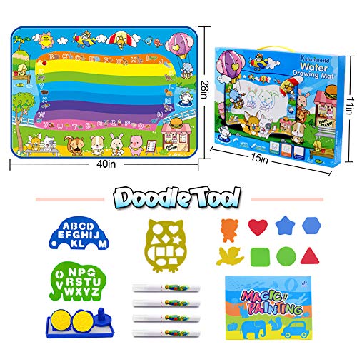 image for Kulariworld Water Drawing Mat Kids Toys Large Size 8 Colors Aqua Magic
