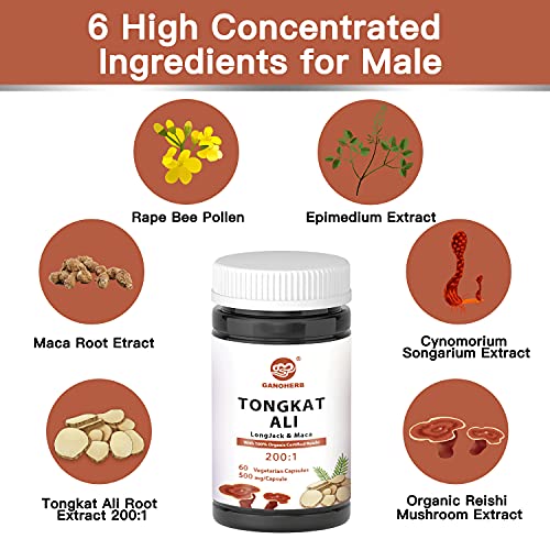Ganoherb Tongkat Ali for Men, Supports Energy, Stamina and Immune