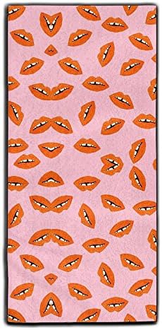 Orange Lips Super Absorbent Microfiber Hair Towel Sports Towel Gym Towel Fast Drying