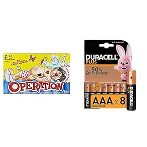 Hasbro Gaming B2176348 Gaming Classic Operation Game, Duracell Optimum AA Alkaline Batteries [Pack of 4] 1.5 V LR6…