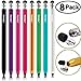 Honsky Cell Phone Stylus, Tablet Stylus for Touch Screens: Universal Slim Long Metal Pencil-Like Stylist Pens, Tablet Pen, Touchscreen Stylus Pen - Bulk, Multi-Colored - Six Sided, Pack of 8