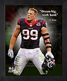JJ Watt Houston Texans 8x10 Black Wood Framed Pro Quotes Photo