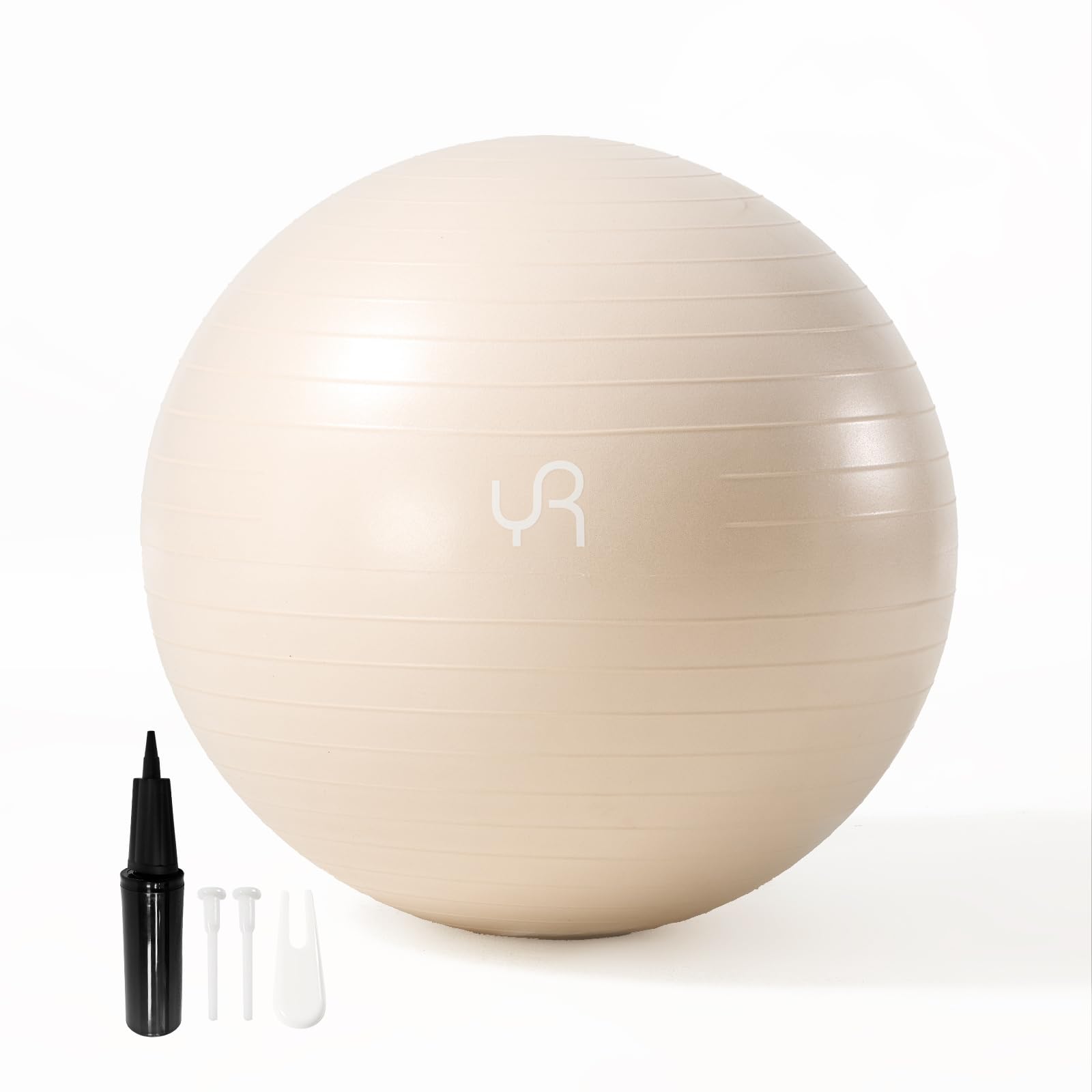 Photo 1 of RYTMAT Exercise Ball for Workouts, Anti-Burst and Slip Resistant Yoga Ball for Gym Fitness and Physical Therapy (White)